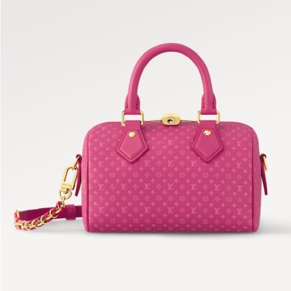 🩷 Louis Vuitton Speedy Bandouliere Nanogram 20 Rose EUC ONE OWNER - Picture 15 of 17